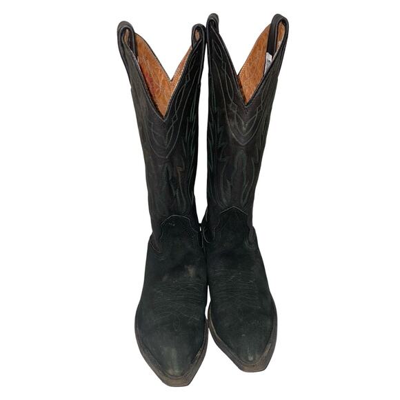 NOCONA BOOTS Black Green Western Cowboy Boots     Size: 6 - Picture 2 of 9